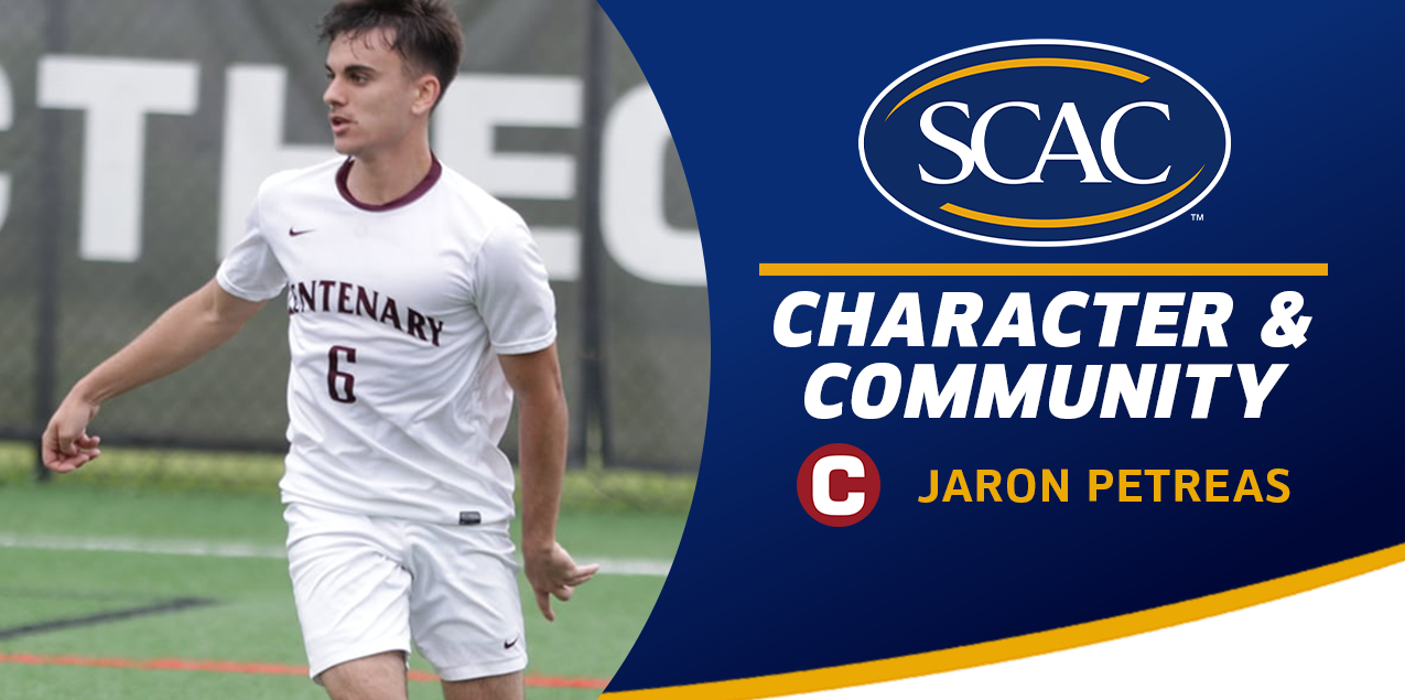 Jaron Petreas, Centenary College, Men's Soccer - Character & Community