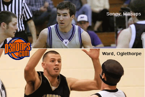 Millsaps' Songy; Oglethorpe's Ward Named to D3hoops Team of the Week