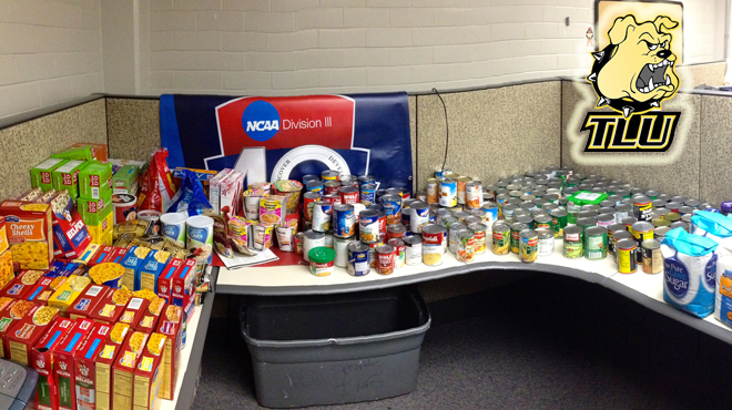 TLU SAAC food drive raises almost 500 pounds of food for Christian Cupboard