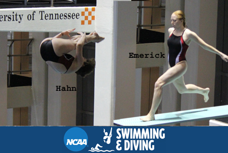 Trinity's Emerick and Hahn Place Second and Third in NCAA 3-Meter Diving