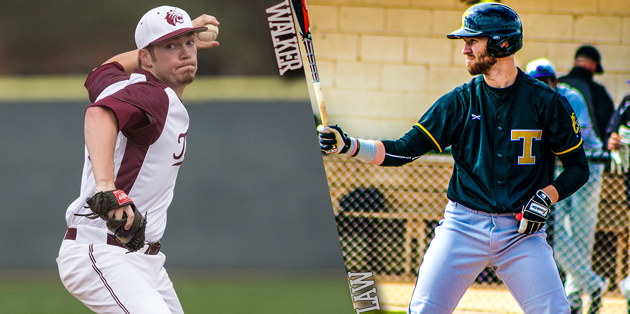 Trinity's Walker, TLU's Law Named to D3baseball.com Team of the Week