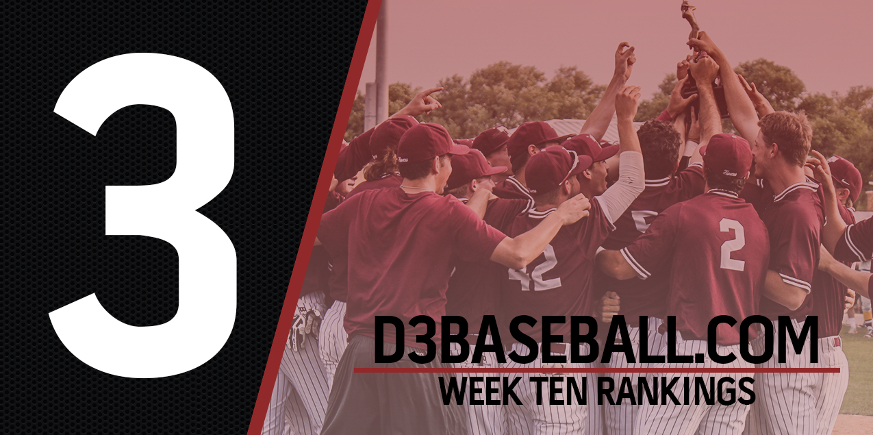 Trinity Baseball Holds in D3baseball.com/NCBWA Top 25