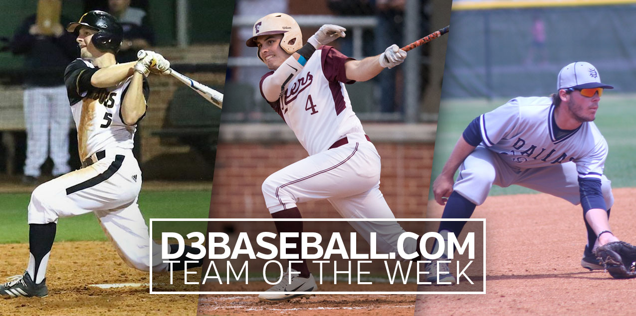 Three SCAC Baseball Players Named to D3Baseball.com Team of the Week