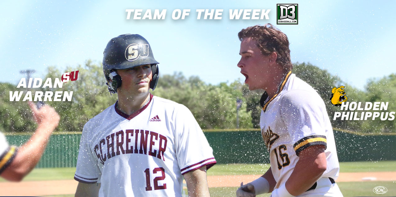 Texas Lutheran's Philippus, Schreiner's Warren Named to D3baseball.com Team of the Week