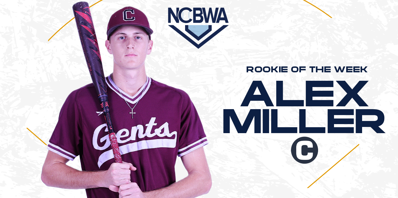 Centenary's Miller Named NCBWA Division III Rookie of the Week