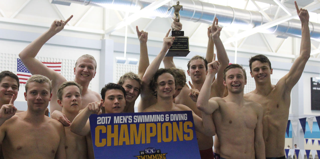 Trinity Men Post Comeback Win to Take 2017 SCAC Swimming & Diving Championship