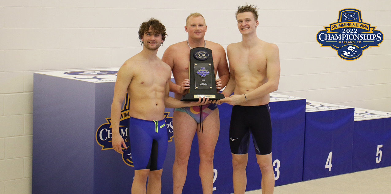 Trinity Men Claim Third Straight SCAC Men's Swimming & Diving Crown