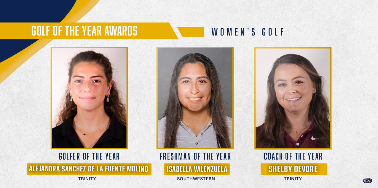 Trinity's Sanchez De la Fuente Molino, Southwestern's Valenzuela Headline Women's Golf Postseason Awards