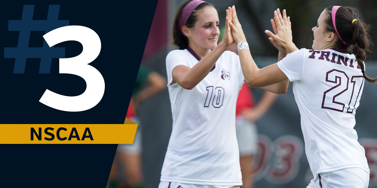 Trinity Women's Soccer Rises to No. 3 in NSCAA Poll